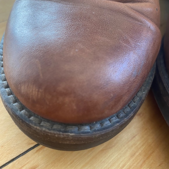 Aldo distressed leather & suede booties Sz 7 - Picture 15 of 16